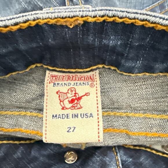 True Religion Jeans Women's Blue Billy Low Rise 27 Y2K - Picture 3 of 13